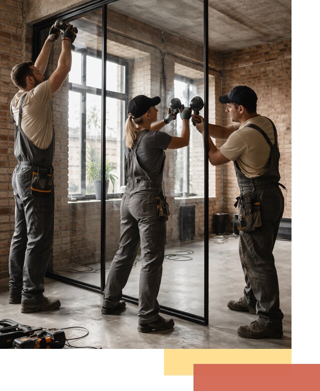 Стеклянные перегородки лофт — изготовление и монтаж в Ставрополе