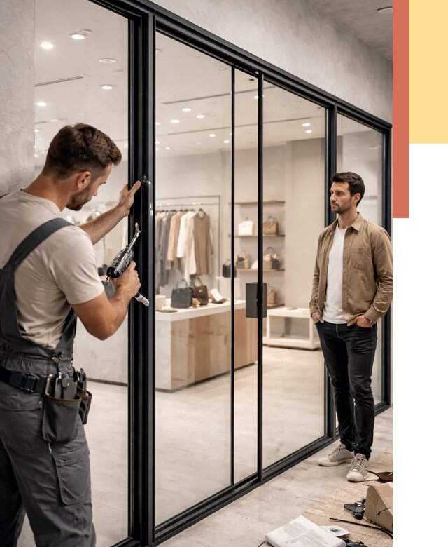 Стеклянные перегородки для магазинов в Ставрополе от 8515 руб. под ключ | ОТДЕЛОЧНИК-Ств