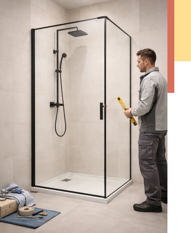 Стеклянные перегородки для душа в Ставрополе от 12980 руб. | Монтаж под ключ — ОТДЕЛОЧНИК-Ств