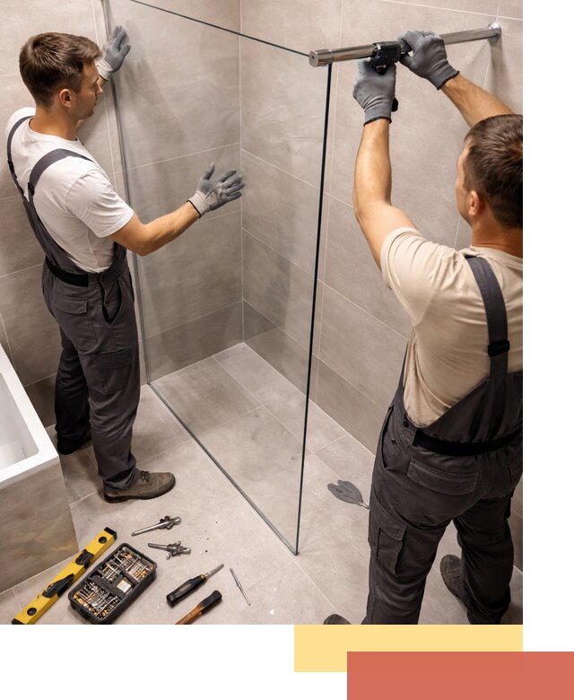 Стеклянные перегородки для душа в Ставрополе — изготовление и монтаж