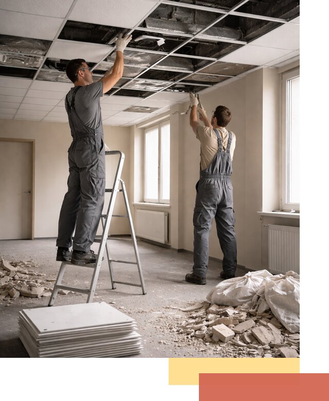 Демонтаж потолков Армстронг профессионально в Ставрополе