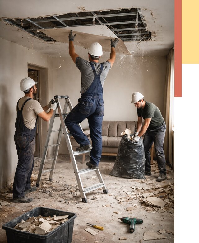 Демонтаж гипсокартонного потолка в Ставрополе от 436 руб. за м2 — ОТДЕЛОЧНИК-Ств