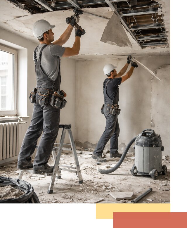 Демонтаж гипсокартонного потолка в Ставрополе быстро и аккуратно