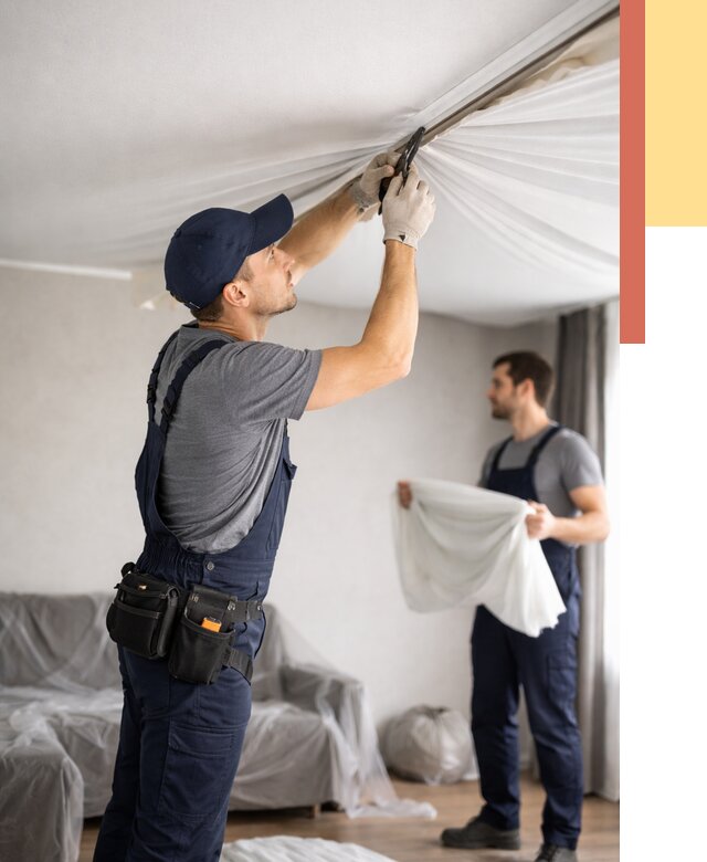 Демонтаж натяжного потолка в Ставрополе от 4673 руб. — снятие и разбор под ключ | ОТДЕЛОЧНИК-Ств