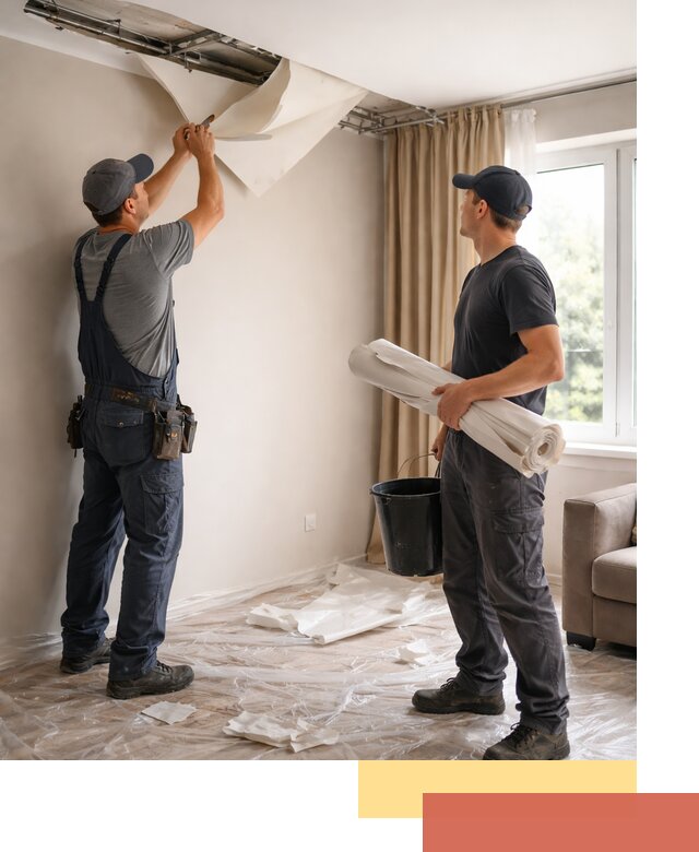 Демонтаж натяжного потолка в Ставрополе быстро и аккуратно