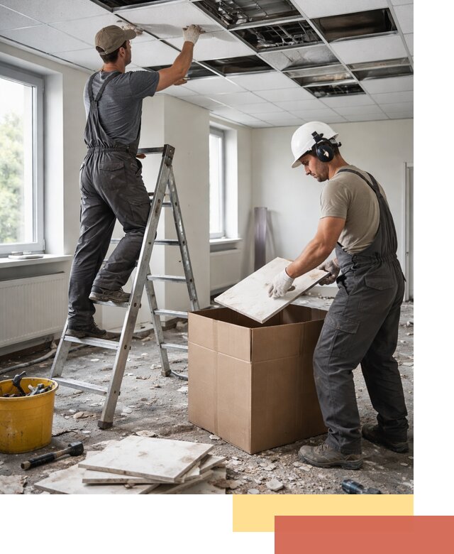 Демонтаж потолочной плитки в Ставрополе быстро и аккуратно