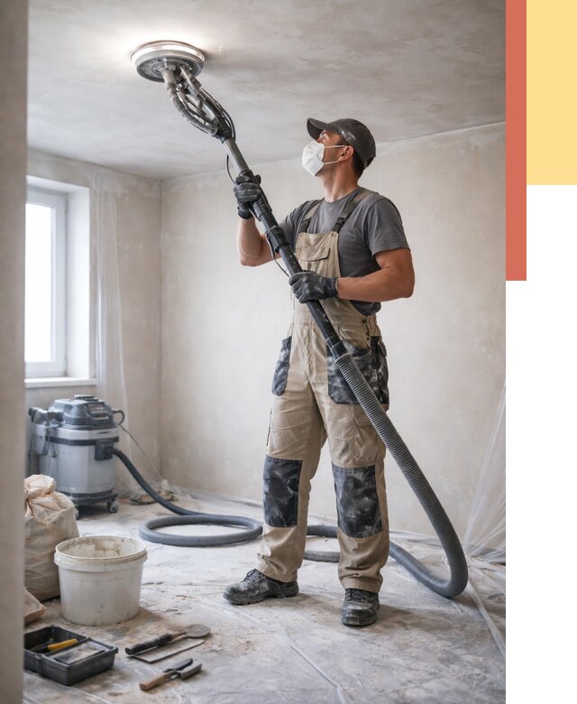 Шлифовка потолка в Ставрополе от 3634 руб. — услуги шлифования потолка | ОТДЕЛОЧНИК-Ств