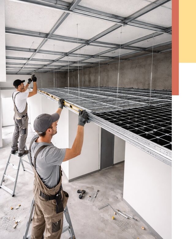 Монтаж потолка грильято в Ставрополе от 467 руб./м² — быстрая сборка под ключ | ОТДЕЛОЧНИК-Ств