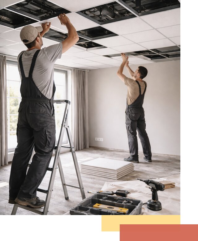 Замена плит подвесного потолка в Ставрополе быстро и качественно