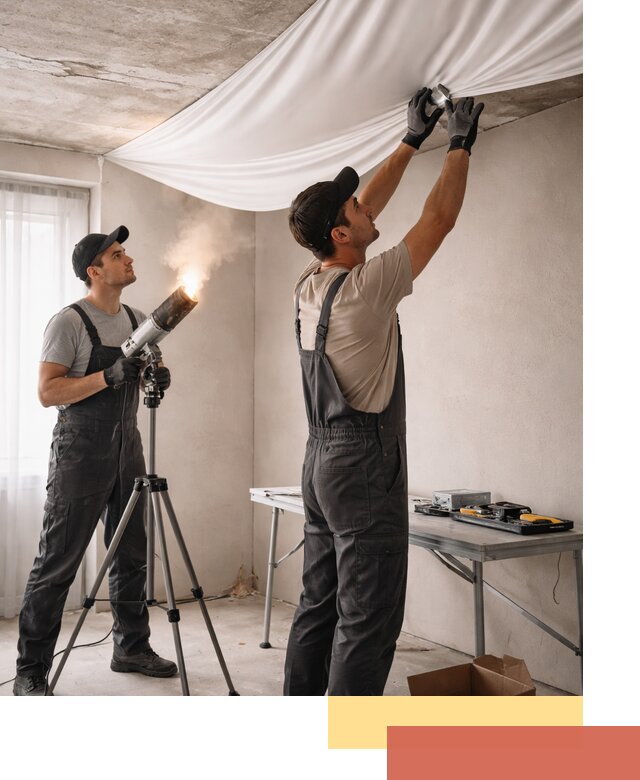 Установка натяжного потолка под ключ в Ставрополе