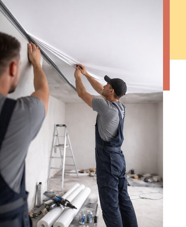 Монтаж матового натяжного потолка в Ставрополе от 4673 руб./м² — быстро и недорого | ОТДЕЛОЧНИК-Ств