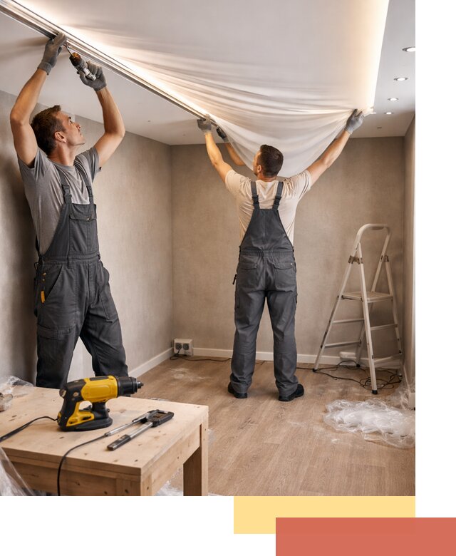 Монтаж натяжного потолка с подсветкой в Ставрополе цена и сроки