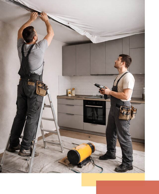 Монтаж натяжного потолка на кухне в Ставрополе