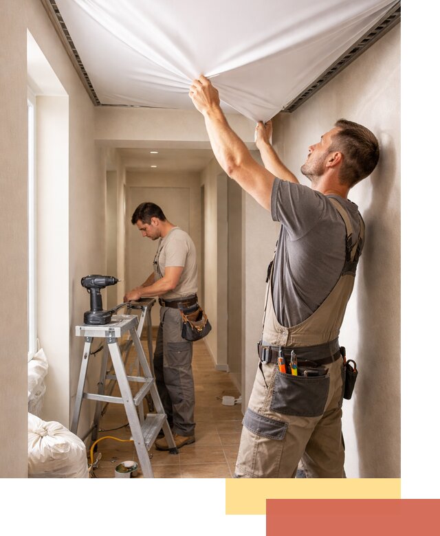 Монтаж натяжного потолка в прихожей в Ставрополе