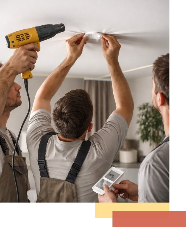 Ремонт прокола полотна натяжного потолка в Ставрополе