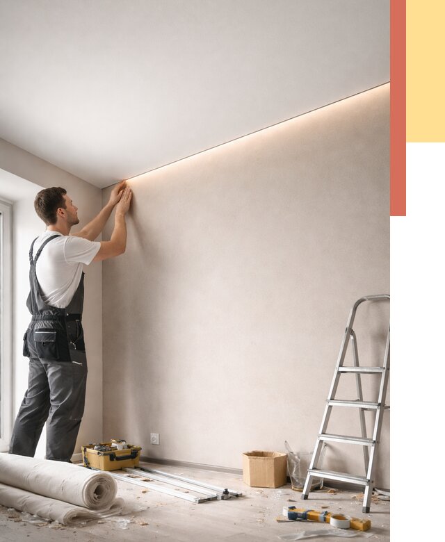 Теневые натяжные потолки в Ставрополе от 8515 руб. под ключ | ОТДЕЛОЧНИК-Ств