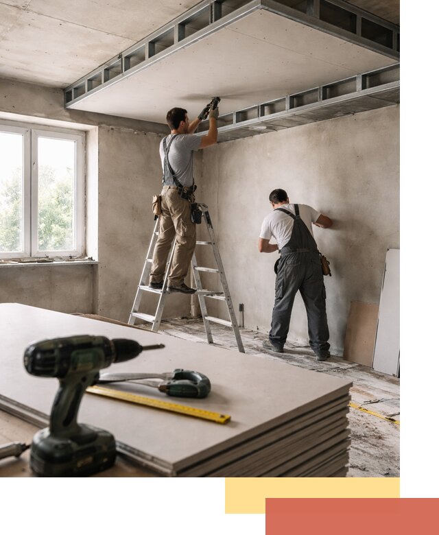 Двухуровневый потолок из гипсокартона в Ставрополе