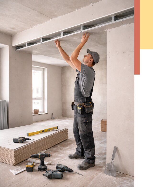 Потолок из гипсокартона с нишей в Ставрополе от 1298 руб. под ключ | ОТДЕЛОЧНИК-Ств