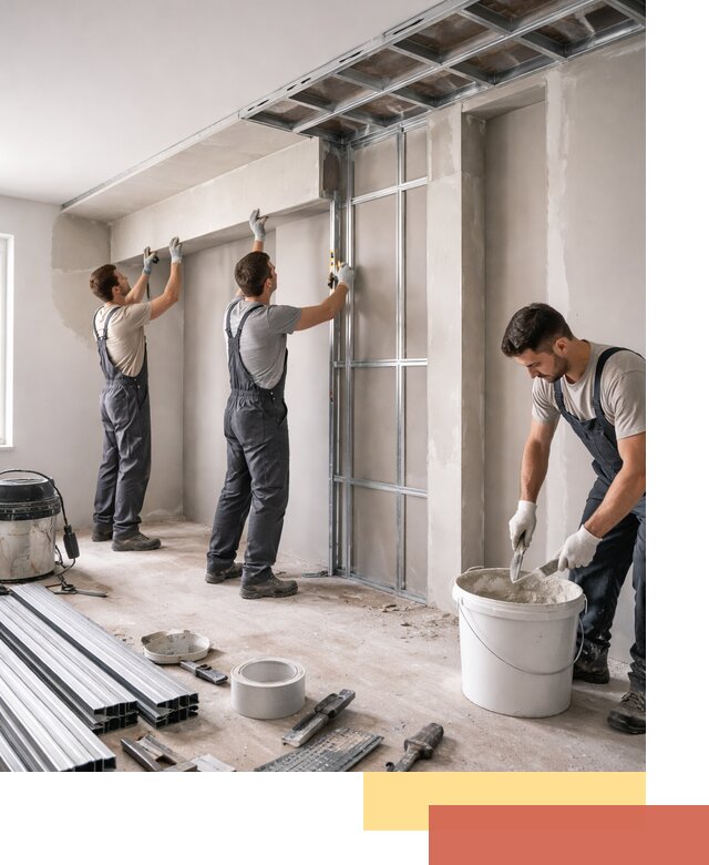 Монтаж потолка из гипсокартона с нишей в Ставрополе