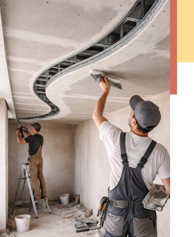 Криволинейный потолок из гипсокартона в Ставрополе от 2181 руб./м2 | ОТДЕЛОЧНИК-Ств