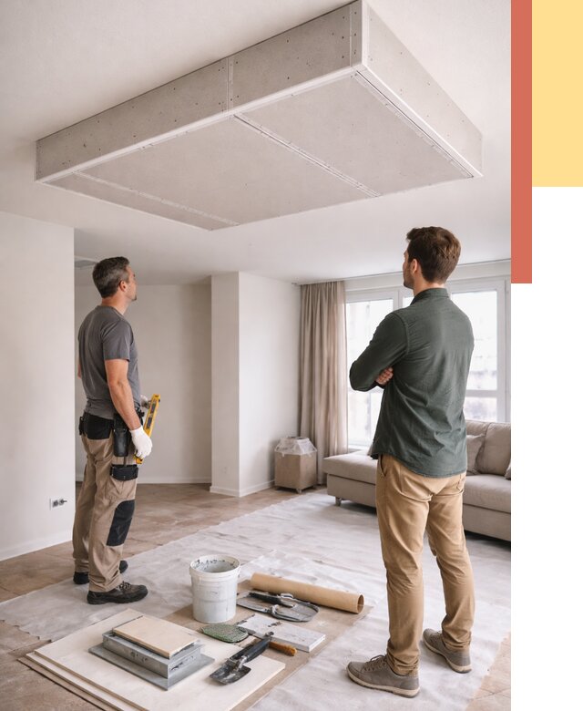 Короб на потолке из гипсокартона в Ставрополе от 2284 руб. — монтаж и услуги под ключ | ОТДЕЛОЧНИК-Ств