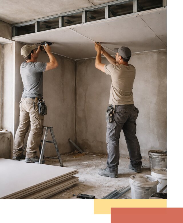 Короб из гипсокартона на потолке под ключ в Ставрополе