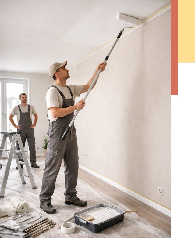 Покраска потолка из гипсокартона в Ставрополе от 4673 руб./м2 — услуги под ключ | ОТДЕЛОЧНИК-Ств