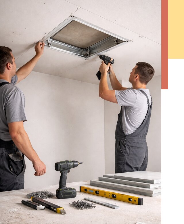 Установка люка в потолок ГКЛ в Ставрополе от 2596 руб. под ключ | ОТДЕЛОЧНИК-Ств