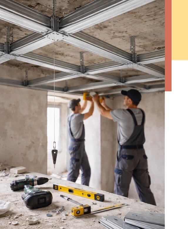 Монтаж каркаса потолка из профиля в Ставрополе от 4673 руб. — услуги ОТДЕЛОЧНИК-Ств