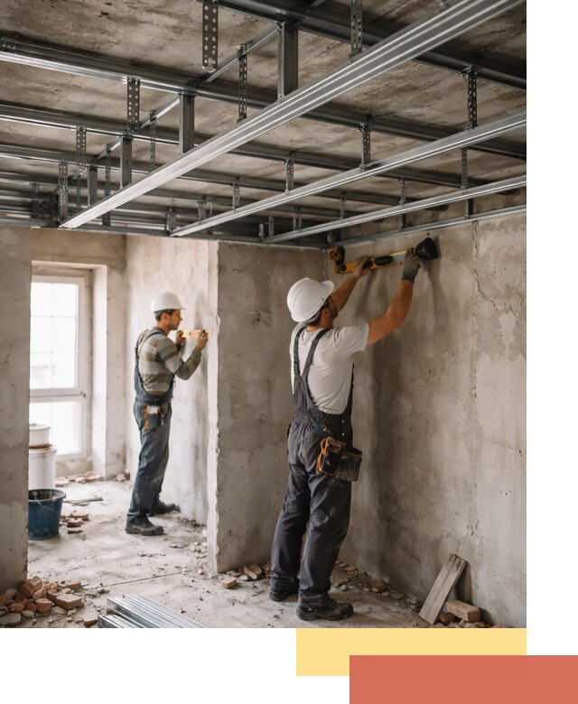 Монтаж каркаса потолка из профильного профиля в Ставрополе
