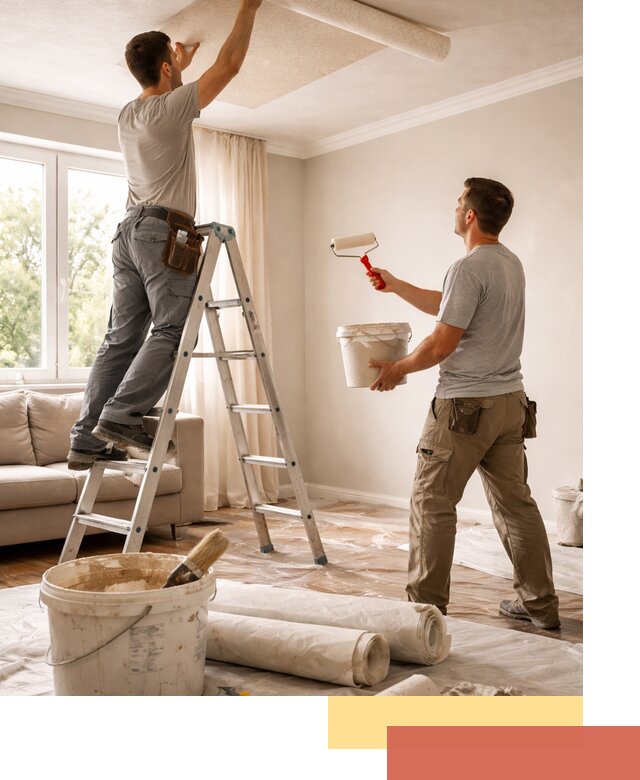 Поклейка обоев на потолок в Ставрополе — качественно и быстро