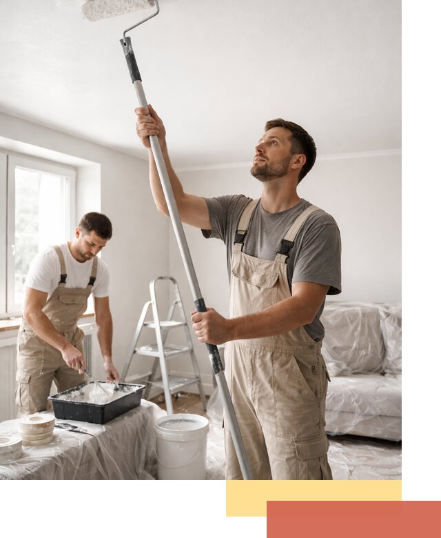 Покраска потолка водоэмульсионной краской в Ставрополе