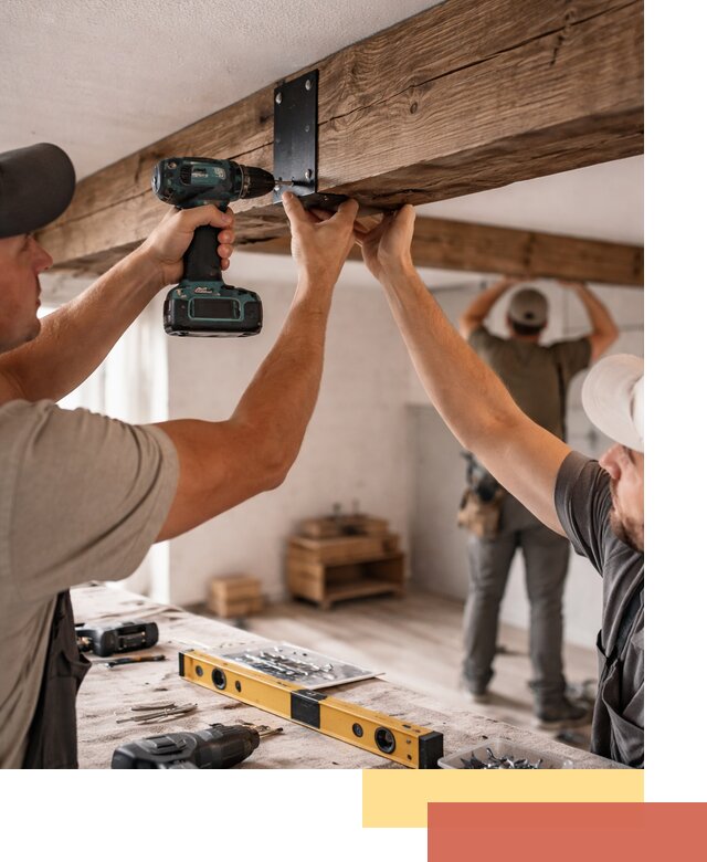 Монтаж декоративных потолочных балок в Ставрополе