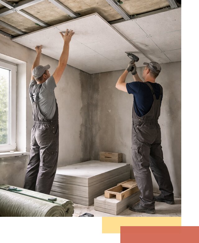 Шумоизоляция потолка панелями ЗИПС в Ставрополе